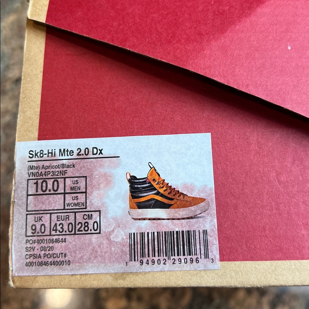 Vans Sk8-Hi Waterproof Insulated Skate Shoe - Glazed Ginger Brown SZ 10 - Picture 8 of 12